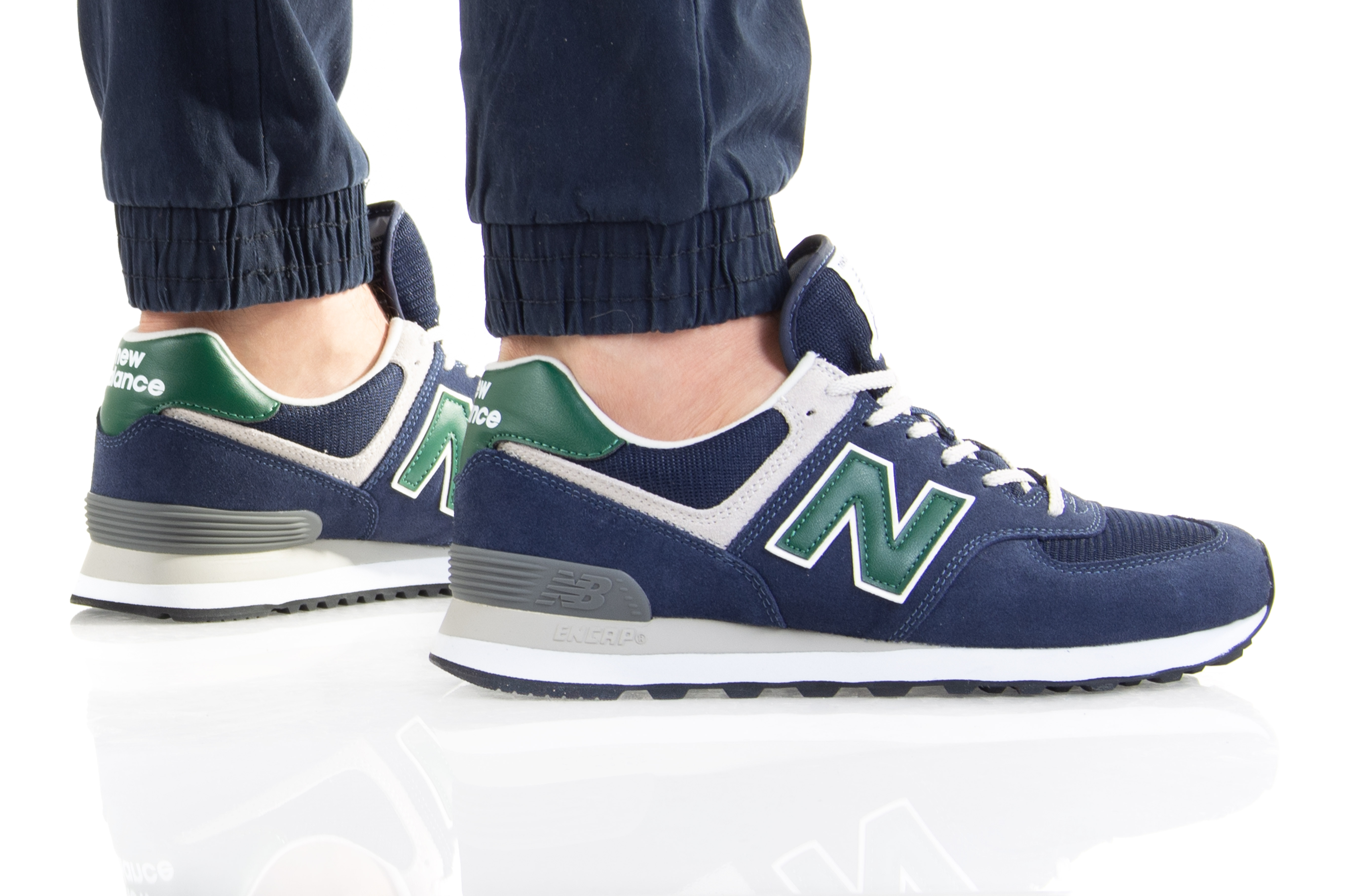 new balance 574 navy green